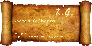 Kocsis Gilberta névjegykártya